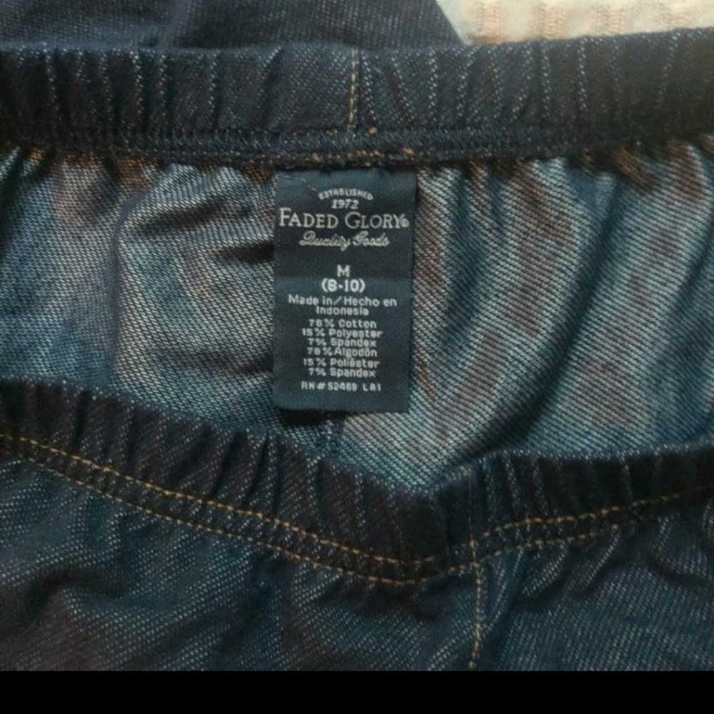 Women's Faded Glory Stretch Jeans Jeggings Blue Denim Size Medium EUC